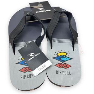 Rip‎ Curl Sandals Men's 13 Black Ripper Open Toe Sun waves beach print New